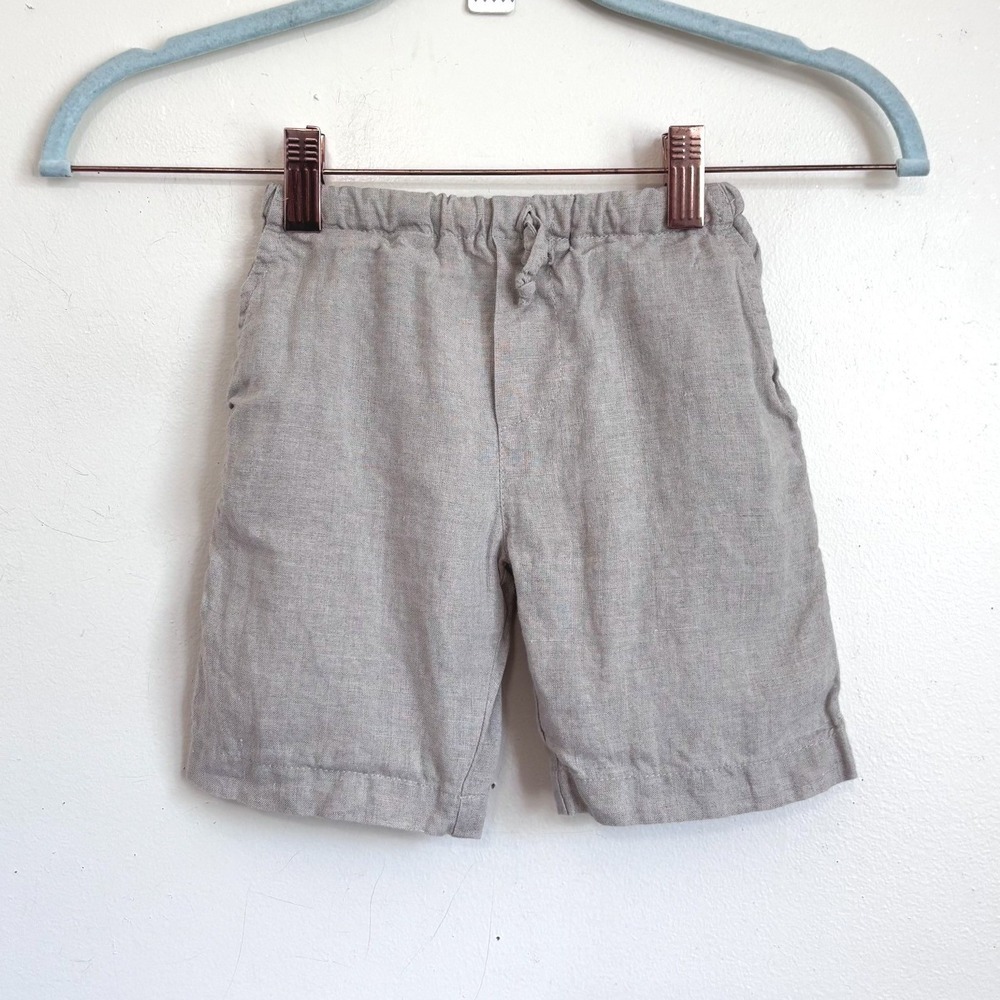 Bric a Brac Kids Ravello Linen Coastal Shorts XS Beige Euro Summer Made in Italy